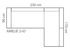 Amelie samettisohva divaanilla, Vihreä