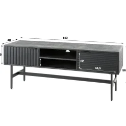 Amsterdam tv-taso 140cm, Marina musta