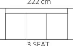 Arena 3-istuttava sohva, eri värejä!
