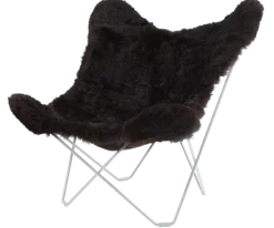 Cuero Lepakkotuoli Iceland Mariposa, Black Shorn