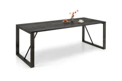 Edna ruokapöytä 180x90cm musta, puujalat