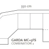 Garda 60-kulmasohva, eri värejä