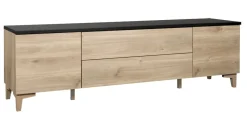 Hiipakka Niklas tv-taso 200 cm, umpiovilla ja laatikoilla
