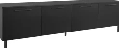 Hiipakka Solo TV-taso 220 cm ovilla, musta
