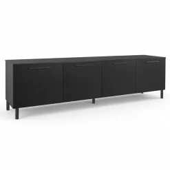 Hiipakka Solo TV-taso 220 cm ovilla, musta