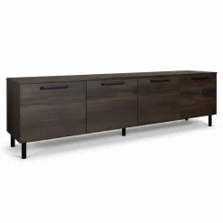 Hiipakka Solo TV-taso 220 cm ovilla, tummanruskea tammi