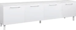 Hiipakka Solo TV-taso 220 cm ovilla, valkoinen