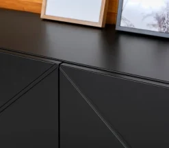 Hiipakka Vilja senkki 150cm laatikoilla ja ovilla, musta