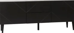 Hiipakka Vilja tv-taso 150cm ovilla+laatikoilla, musta