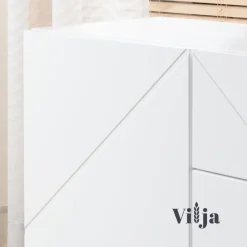 Hiipakka Vilja tv-taso 150cm ovilla, valkoinen