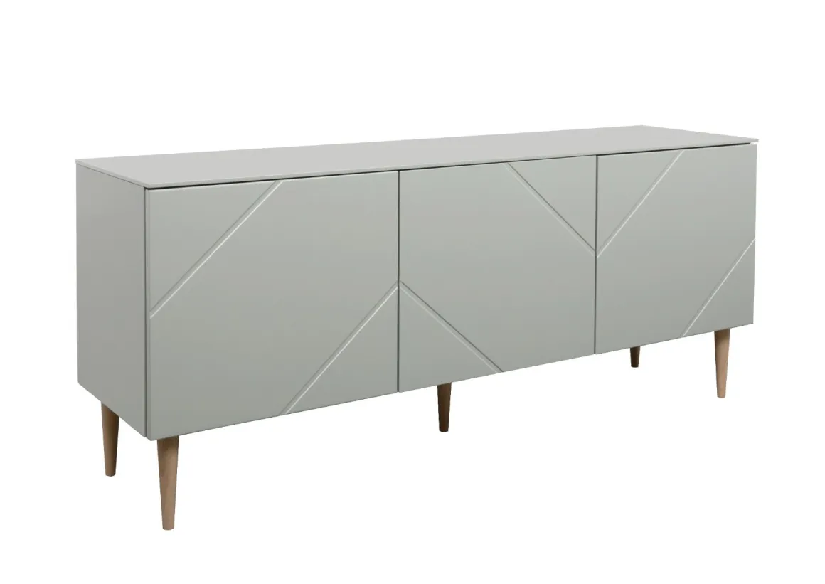Hiipakka Vilja tv-taso 150cm ovilla, vihreä