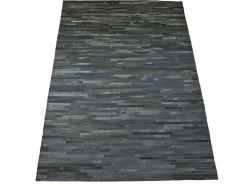 Härännahka-matto musta, raita 160x230 cm