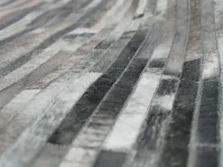 Härännahka-matto musta, raita 160x230 cm