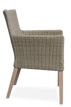 Java pyöreä terassipöytä 150 cm polyrottinkituoleilla