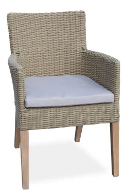 Java pyöreä terassipöytä 150 cm polyrottinkituoleilla