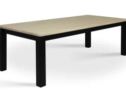 Kanerva ruokapöytä 220x100, musta/koivu