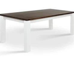 Kanerva ruokapöytä 180x95, pähkinä-valkoinen