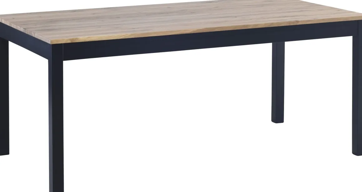Kaski ruokaryhmä 180x90 + 6 Luoto tuolia, musta-tammi