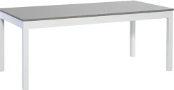 Koivu ruokapöytä 180x90 cm, valkoinen/harmaa