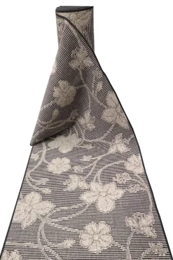 Käytävämatto beige-mustakukka 100 cm