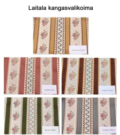 Laitala Talonpoikaisrokokoo lepotuoli, paljon värejä