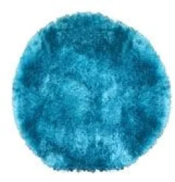 Lalee Lurex silk shaggy pyöreä 80 cm, turkoosi