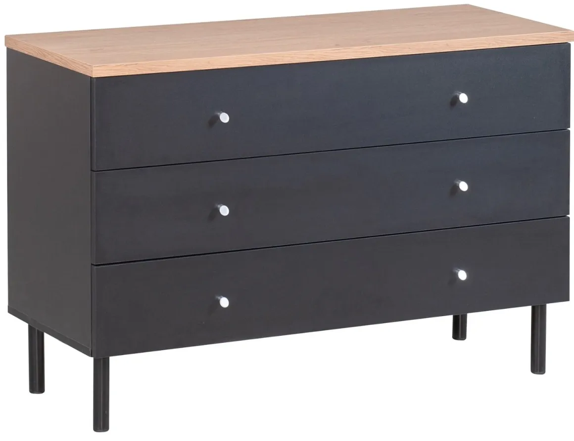 Lehto lipasto 101cm, musta/tammi