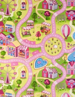 Liikennematto Sweet City, 95x133cm