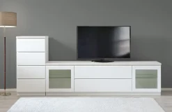 LM Ojala Line nro 17 tv-taso leveä, 2 lasiovea + umpilaatikot