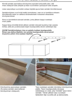 LM Ojala Niitty seinään asennettava matala taso Nro2, eri värejä