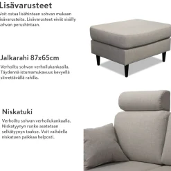 Napue 3+1+1 sohvakalusto tummanharmaa