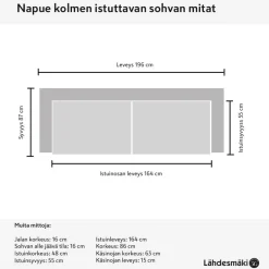 Napue 3+1+1 sohvakalusto tummanharmaa