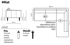 Neiser Lario avokulmasohva, beige
