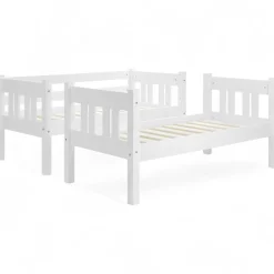 Nukkumatti pieni kerrossänky 70x165, valkoinen