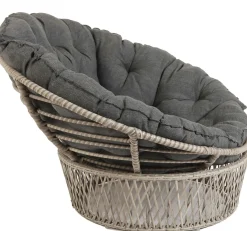 Papasan lepotuoli pyöreä, polyrottinki