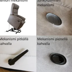 PK Castillo Kick reclinertuoli, nahkaa