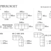 PK Furniture Madeira 3-ist sohva, kangasverhoiltu
