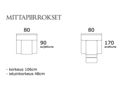 PK Paris mekanismituoli, kangasverhoiltu