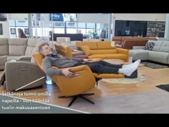 Quatro TV-tuoli sähkötoiminen, valkoinen nahka
