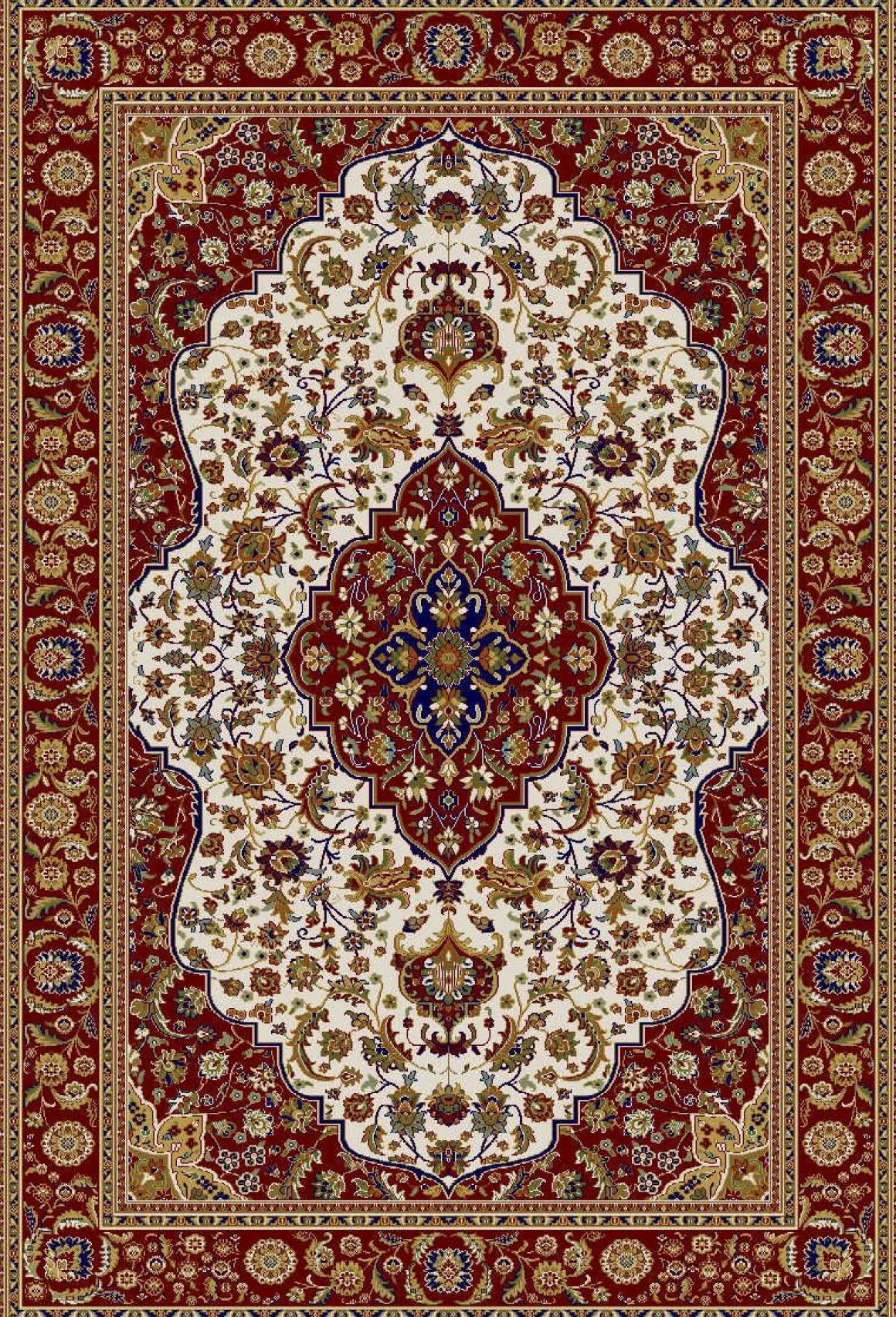 Ritz plyysimatto Medaljonki punainen , 160x235cm