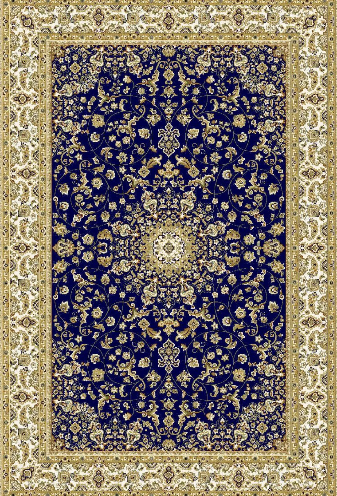 Ritz plyysimatto Medaljonki sininen, 160x235cm