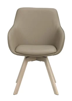 Rowico Alison nojatuoli, beige nahka/valkopesty tammi