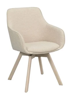 Rowico Alison nojatuoli vaalea beige, valkopesty tammi jalka