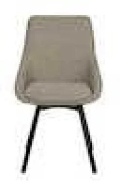 Rowico Alison tuoli tumma beige, mustat metallijalat