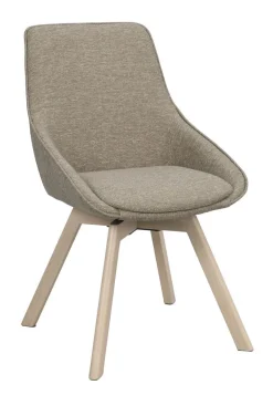 Rowico Alison tuoli tumma beige, valkopestyt tammijalat