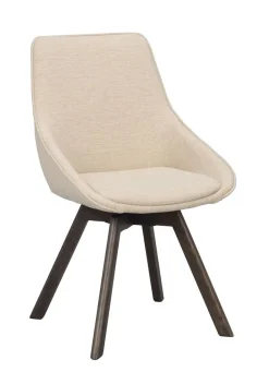 Rowico Alison tuoli vaalea beige, ruskeat tammijalat