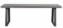 Rowico Brooklyn ruokapöytä 220x95 U-jalat, savutammi/musta