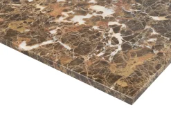 Rowico Brooksville sohvapöytä 90x90cm, ruskea marmori/ruskea tammi