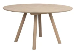 Rowico Clapperton ruokapöytä pyöreä 140cm, valkopesty tammi