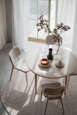 Rowico Fairmount ruokapöytä pyöreä 120cm, beige/valkopesty tammi